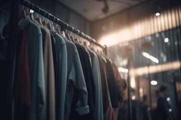 Fototapeta na wymiar Modern clothing boutique Generative AI