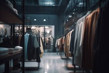 Naklejka na ściany i meble Modern clothing boutique Generative AI