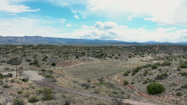 Aerial view of Arizona landscape.