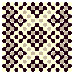 Multicolor truchet tiling connections illustration