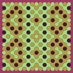 Multicolor truchet tiling connections illustration