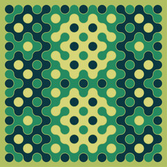 Multicolor truchet tiling connections illustration