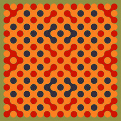 Multicolor truchet tiling connections illustration