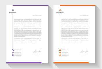 Modern Creative & Clean business style letterhead bundle of your corporate project design. Set to print. modern business letterhead in abstract design. Elegant template design in minimalist