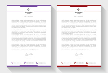 Modern Creative & Clean business style letterhead bundle of your corporate project design. Set to print. modern business letterhead in abstract design. Elegant template design in minimalist