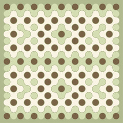 Multicolor truchet tiling connections illustration