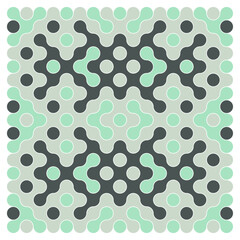 Multicolor truchet tiling connections illustration