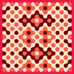 Multicolor truchet tiling connections illustration