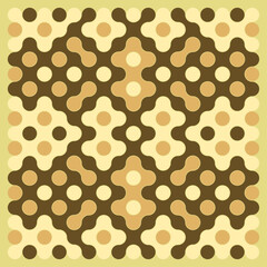 Multicolor truchet tiling connections illustration