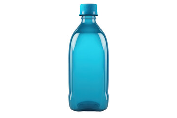 blank blue plastic bottle