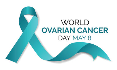 World Ovarian Cancer is observed every year on May 8.It is  related areas of the fallopian tubes and the peritoneum. Vector illustration eps 10.