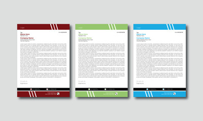 elegant letterhead or newsletter vector template design
