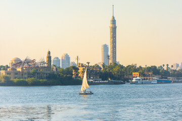 Nile River and Cairo City - Cairo, Egypt	