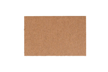 Cardboard binder in the format of a business card or bank card isolated