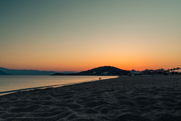 Sunset over Naxos Island, Greece, Europe