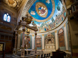 Fototapeta na wymiar Basilica di Santa Croce in Gerusalemme baroque styled church in Rome, Italy