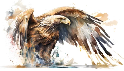 Fototapeten Eagle in pastel aquarel style by Generative AI © sonatik