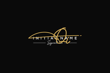 Initial QI signature logo template vector. Hand drawn Calligraphy lettering Vector illustration.