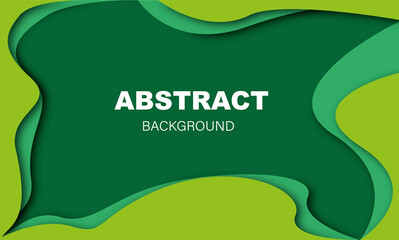 Green eco flyer, poster, brochure, magazine cover template. Modern environment design.