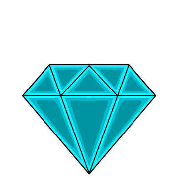 diamond on blue background