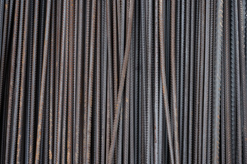 Set of reinforced steel. Abstract background made of metal armature