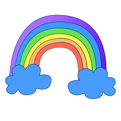 rainbow and clouds