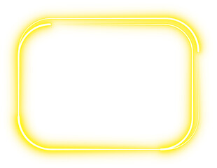 Neon Curved Rectangle Frame Border