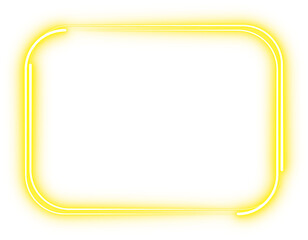 Neon Curved Rectangle Frame Border