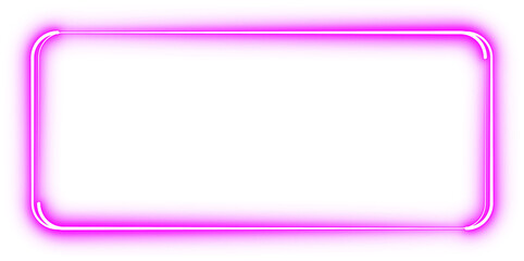 Fototapeta premium Neon Curved Rectangle Frame Border