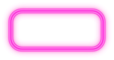 Neon Curved Rectangle Frame Border