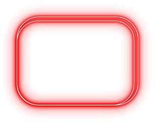 Neon Curved Rectangle Frame Border