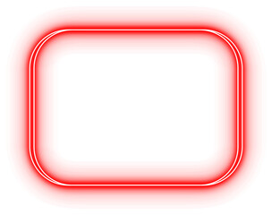 Neon Curved Rectangle Frame Border