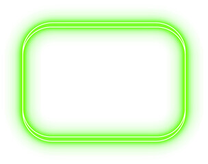 Neon Curved Rectangle Frame Border