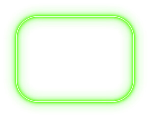 Neon Curved Rectangle Frame Border