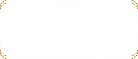 Gold Curved Rectangle Frame Border