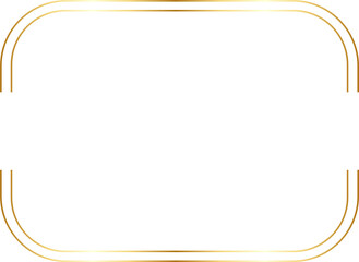 Gold Curved Rectangle Frame Border