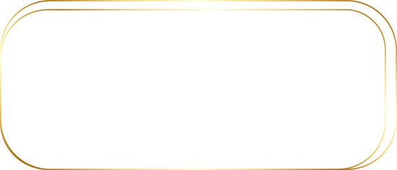 Gold Curved Rectangle Frame Border