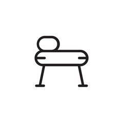 Spa Table Yoga Outline Icon