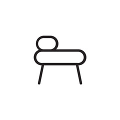 Spa Table Yoga Outline Icon