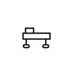 Spa Bed Cartoon Outline Icon