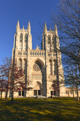 National Cathedral in Washington DC United States - obrazy, fototapety, plakaty