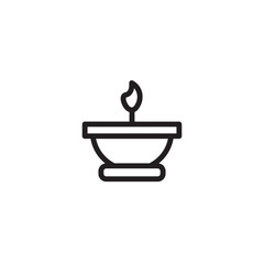 Candle Spa Wax Outline Icon