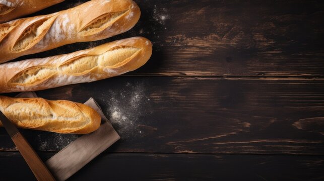  Flute Baguette Breads for Advertisement, Bakeries, Supermarkets, and More