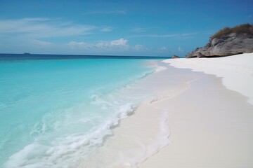 tropical dreamy beach with white sand 