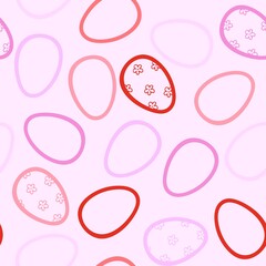 Easter retro eggs seamless spring pattern for kids clothes print and notebooks and wrapping paper and fabrics