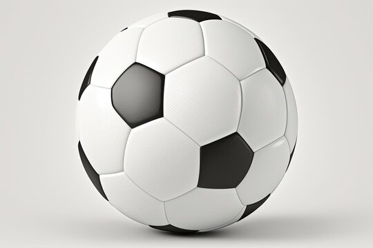 Soccer ball isolated on white background Generative AI