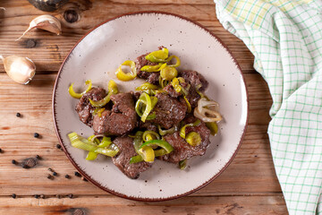 Grilled Fillet Mignon tenderloin meat beef steaks on wooden table