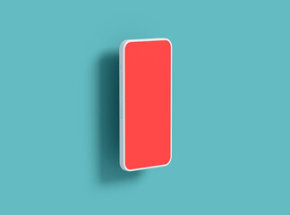 3D rendering of an unbranded smartphone with the ability to easily change the screen. UI/UX showcase of the product.