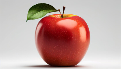 red apple isolated on white