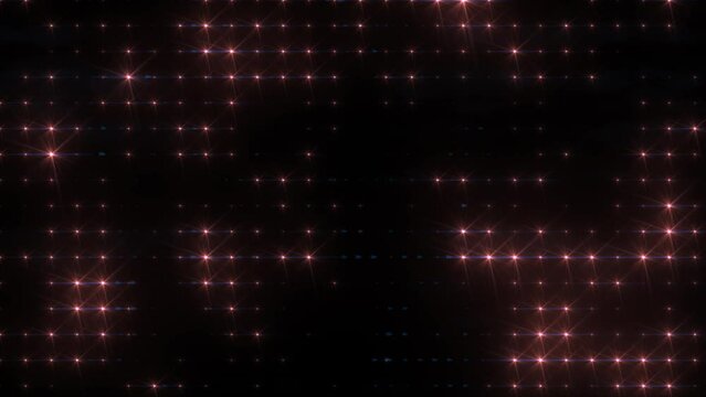Abstract loop glowing purple bright disco wall with light bulbs abstract background. Video 4k. 60 fps